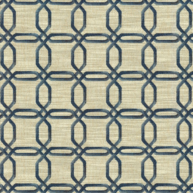 Kasmir Fabric Sugarcane Blue Jay 5145 100% Polyester CHINA 21,000 Wyzenbeek Double Rubs Horizontal: 3 4/8 inches and Vertical: 3 2/8 inches 54 - My Fabric Connection -
