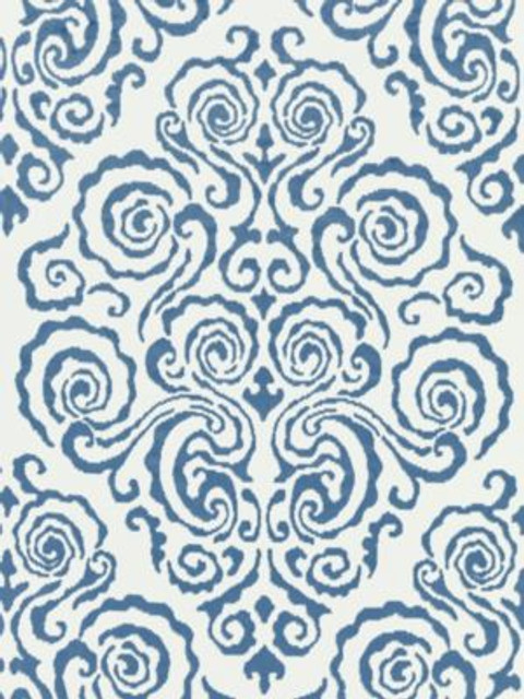 Scalamandre Fabric Cirrus Velvet Damask Morning Glory SC272190002 CHINOIS CHIC 3% POLYESTER, 62% COTTON 32% VISCOSE 3% LINEN INDIA MEDIUM DUTY Horizontal: 45.5" and Vertical: 26.5" 53 - My Fabric Connection -