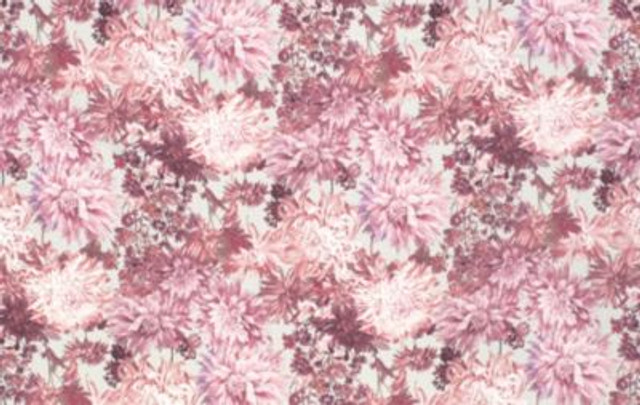 Grey Watkins Fabric Grey'S Flower Garden Pinks LO80370002 100% LINEN AUSTRIA MEDIUM DUTY Horizontal: 31" and Vertical: 29" 58 - My Fabric Connection -