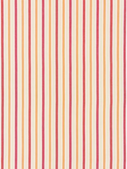 Scalamandre Fabric Leeds Cotton Stripe Coral SC271140002 CHATHAM STRIPES & PLAIDS 100% COTTON INDIA MEDIUM DUTY Horizontal: and Vertical: 4" 53 - My Fabric Connection -