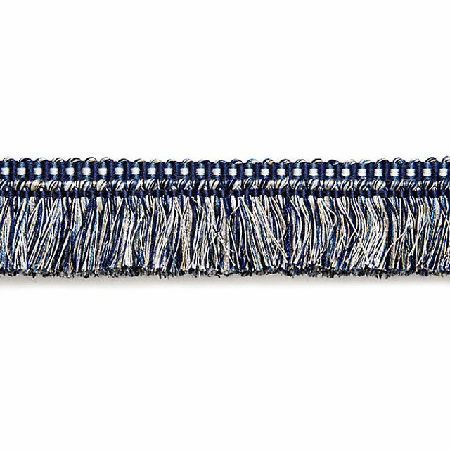 Scalamandre Trim Trim Shimmer Brush Fringe/Indigo Fc1495-006 MODERN LUXURY STOCKED AT 52% ACETATE;42% ACRYLIC;6% LUREX FRANCE LIGHT DUTY Horizontal: and Vertical: 2" - My Fabric Connection -