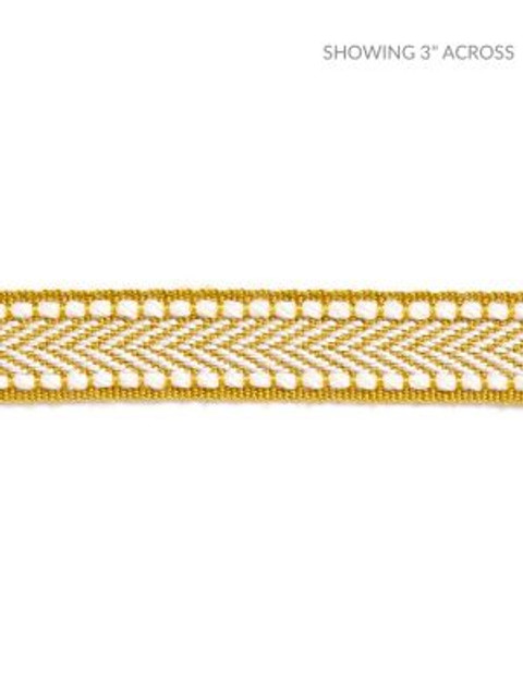 Scalamandre Trim Watermill Gimp Brass SCT32860007 HAMPTONS TRIMMINGS 98% ACRYLIC 2% POLYESTER CHINA LIGHT DUTY Horizontal: and Vertical: 0.63 - My Fabric Connection -