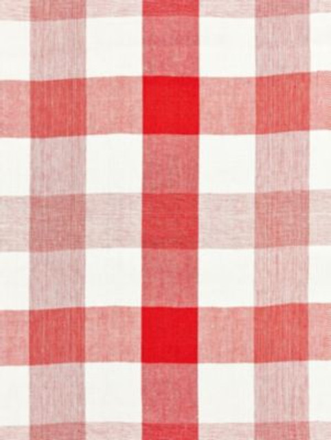Scalamandre Fabric Westport Linen Plaid Coral SC271350004 CHATHAM STRIPES & PLAIDS 100% LINEN INDIA MEDIUM DUTY Horizontal: 15.75" and Vertical: 15.5" 60 - My Fabric Connection -