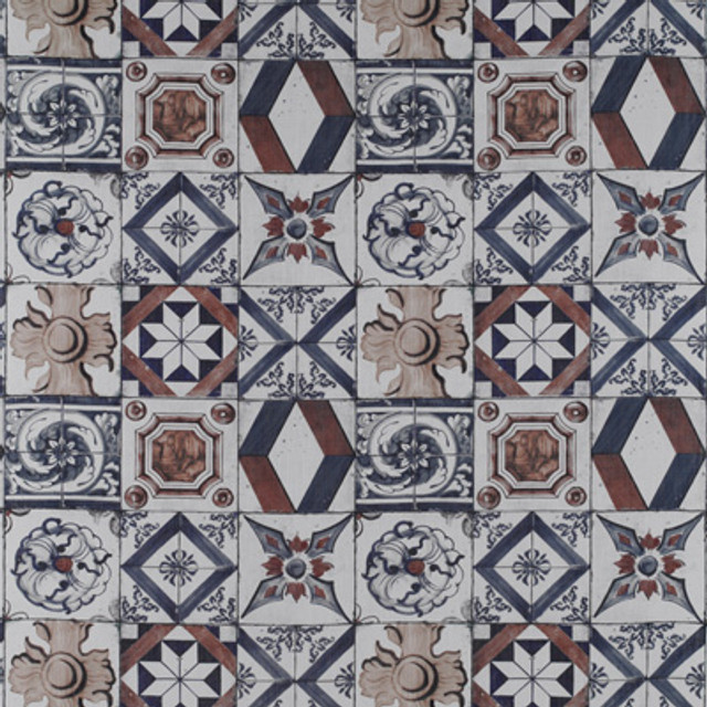 Gaston Y Daniela Fabric Trastevere Azul/Tabaco