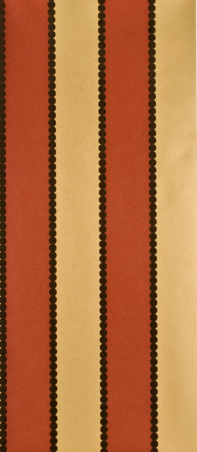 G P & J Baker Wallcovering Valentino Stripe Flock Red/Gold