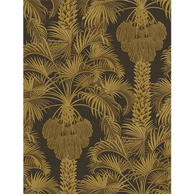Cole & Son Wallcovering Hollywood Palm Charcoal & Gold
