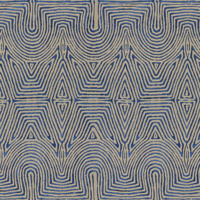 Lee Jofa Modern Fabric Julia Emb Flax/Blue