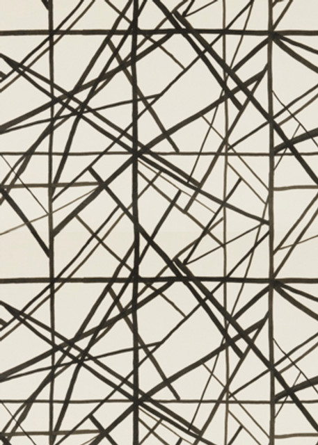 Lee Jofa Modern Fabric Channels Velvet Ebony/Ivory