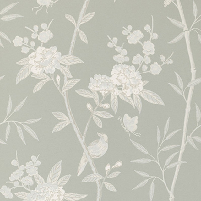 G P & J Baker Wallcovering Peony & Blossom Soft Blue