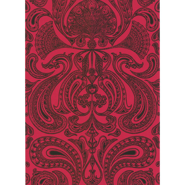 Cole & Son Wallcovering Malabar Red/Bla COLE & SON NEW CONTEMPORARY PAPER - 100% United Kingdom - Horizontal: 0 and Vertical: 28.5 20.5 - My Fabric Connection -