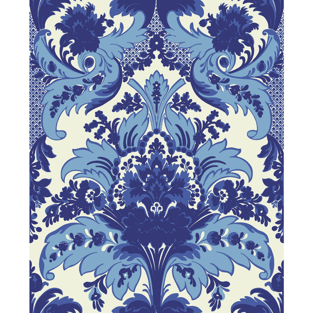 Cole & Son Wallcovering Aldwych Blue & White COLE & SON ALBEMARLE PAPER - 100% United Kingdom - Horizontal: - and Vertical: 25.22 20 - My Fabric Connection -