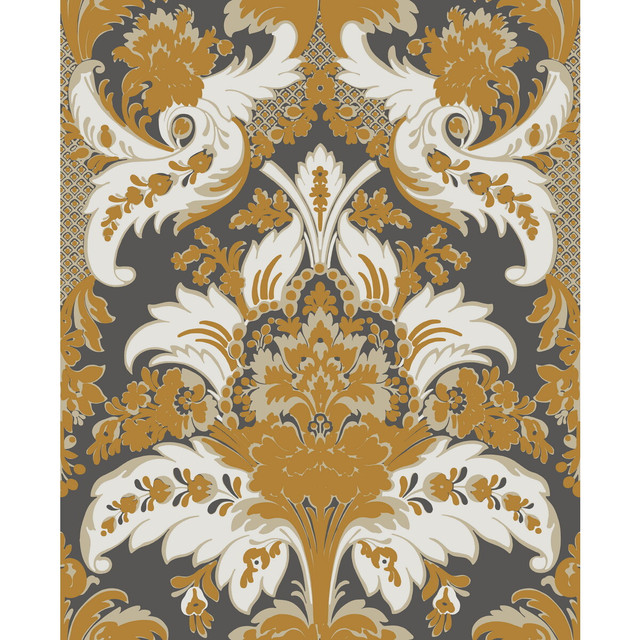 Cole & Son Wallcovering Aldwych Black And Gold COLE & SON ALBEMARLE PAPER - 100% United Kingdom - Horizontal: - and Vertical: 25.22 20 - My Fabric Connection -