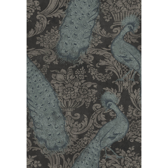 Cole & Son Wallcovering Byron Teal And Graphite COLE & SON ALBEMARLE PAPER - 100% United Kingdom - Horizontal: - and Vertical: 29.94 20 - My Fabric Connection -