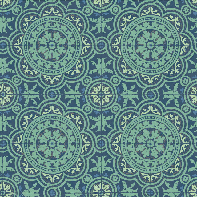 Cole & Son Wallcovering Piccadilly Teal And Gold COLE & SON ALBEMARLE PAPER - 100% United Kingdom - Horizontal: - and Vertical: 20.88 21 - My Fabric Connection -