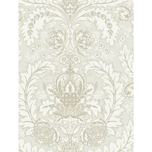 Cole & Son Wallcovering Coleridge White And Ivory COLE & SON ALBEMARLE PAPER - 100% United Kingdom - Horizontal: - and Vertical: 27.58 21 - My Fabric Connection -