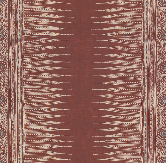 Lee Jofa Fabric Indian Zag Paprika