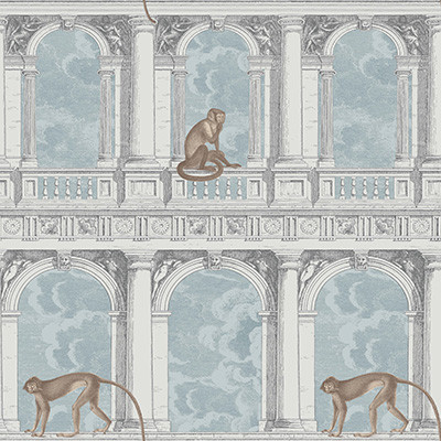 Cole & Son Wallcovering Procuratie Con Vista Stone & Powder Blue