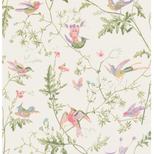Cole & Son Wallcovering Hummingbirds Soft Multi-Colour