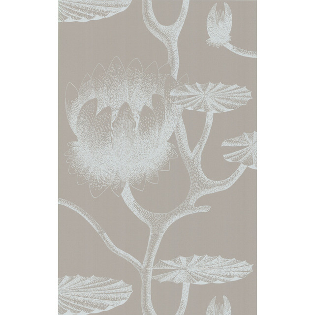 Cole & Son Wallcovering Lily White/Grey COLE & SON NEW CONTEMPORARY II PAPER - 100% United Kingdom - Horizontal: - and Vertical: 30 20.5 - My Fabric Connection -