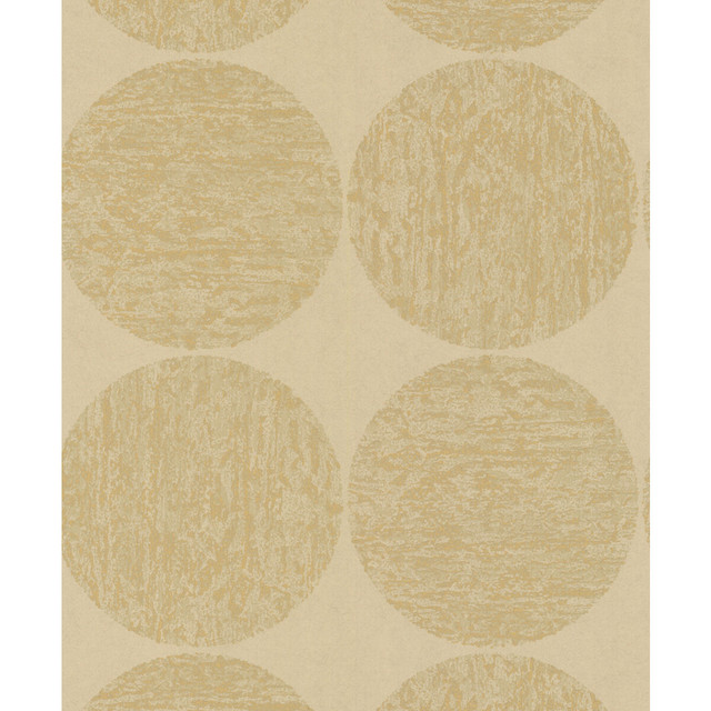 Cole & Son Wallcovering Luna Gold/Tan COLE & SON NEW CONTEMPORARY II PAPER - 100% United Kingdom - Horizontal: 20.5 and Vertical: - 20.5 - My Fabric Connection -