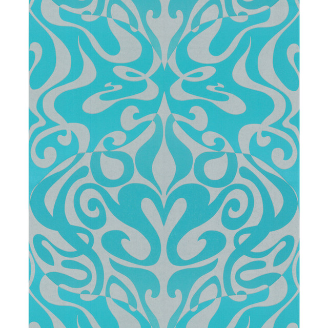 Cole & Son Wallcovering Woodstock Aqua COLE & SON NEW CONTEMPORARY II PAPER - 100% United Kingdom - Horizontal: - and Vertical: 21 20.5 - My Fabric Connection -
