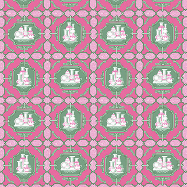 Gaston Y Daniela Fabric Porcelanas Rosa/Verde