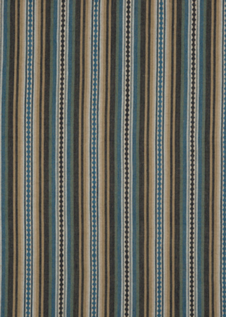 Mulberry Fabric Dalton Stripe Indigo/Teal