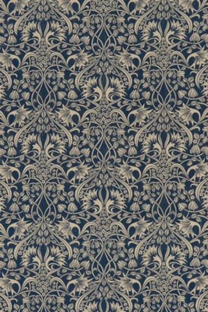 G P & J Baker Fabric Fritillerie Indigo