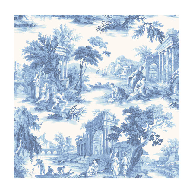 Cole & Son Wallcovering Villandry Cobalt Blue - PAPER - 100% United Kingdom - Horizontal: - and Vertical: 26.8 27 - My Fabric Connection -