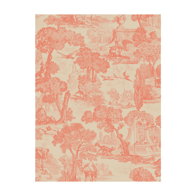 Cole & Son Wallcovering Versailles Coral - PAPER - 100% United Kingdom - Horizontal: - and Vertical: 36 27 - My Fabric Connection -