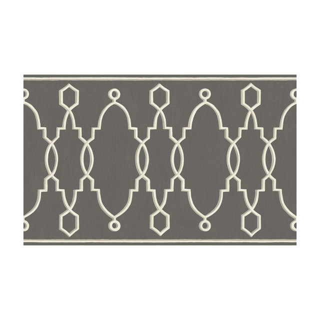 Cole & Son Wallcovering Parterre Border Charcoal - PAPER - 100% United Kingdom - Horizontal: - and Vertical: - 15.7 - My Fabric Connection -