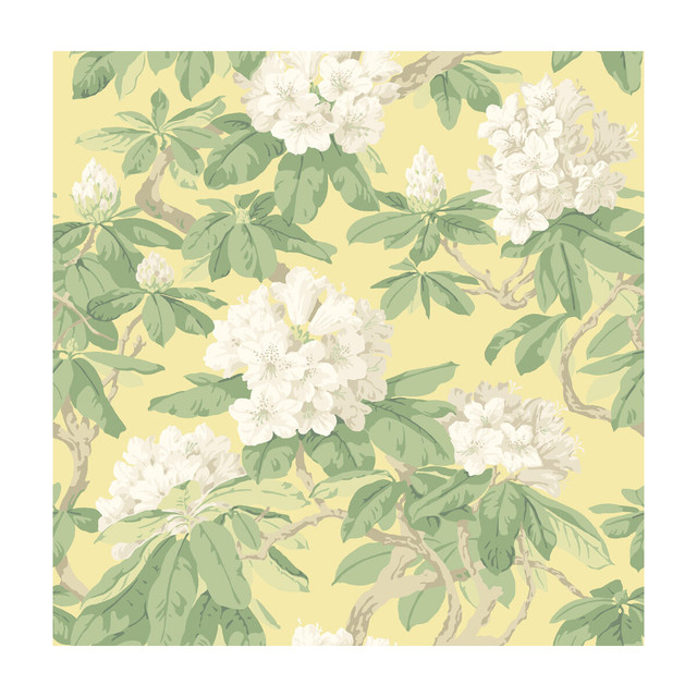 Cole & Son Wallcovering Bourlie Pale Lemon - PAPER - 100% United Kingdom - Horizontal: - and Vertical: 20.5 20.5 - My Fabric Connection -