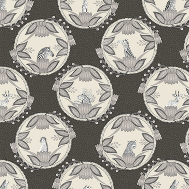 Cole & Son Wallcovering Ardmore Cameos Black & White