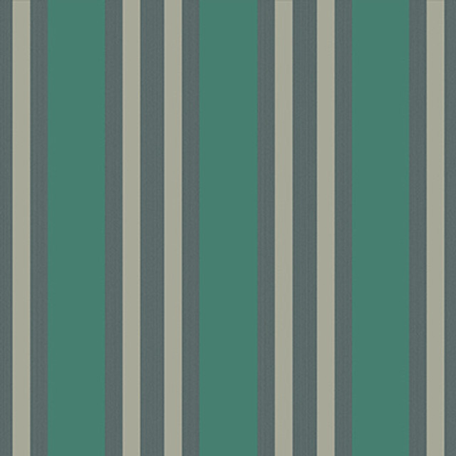 Cole & Son Wallcovering Polo Stripe Teal/Gilver