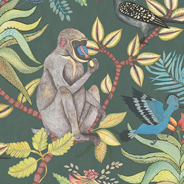 Cole & Son Wallcovering Savuti Dark Petrol Multi