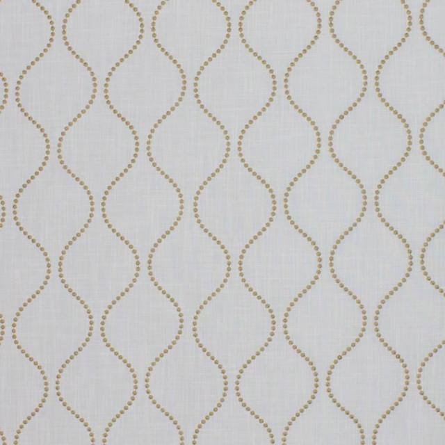 RM CoCo Fabric Pearl Strands Cream/Mocha Window Dressing 100% POLYESTER - Dry clean only Horizontal: 6 and Vertical: 8 53 - My Fabric Connection -