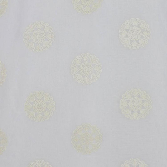 RM CoCo Fabric Mumbai Ivory Window Dressing 100% POLYESTER GROUND 100 COTT E - Machine washable Horizontal: 16 and Vertical: 11.5 52 - My Fabric Connection -