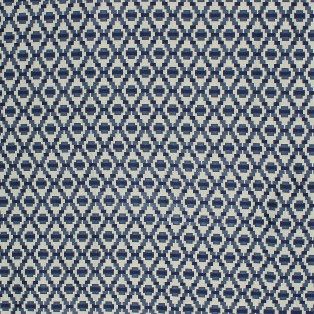 RM CoCo Fabric Step Up Trellis Indigo Finishing Touches Vol 9 61% Polyester 39% Rayon See Sample 15000 Horizontal: 2.253 54 - My Fabric Connection -