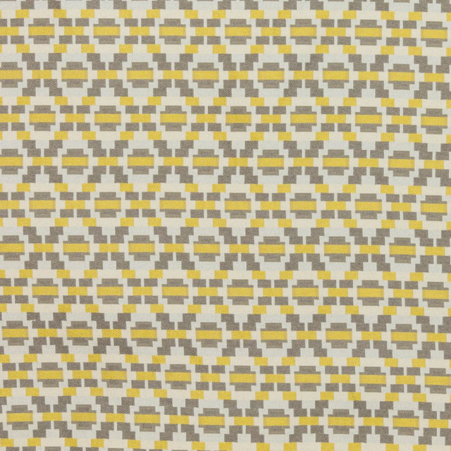 RM CoCo Fabric Step Up Trellis Gold Gray Finishing Touches Vol 7 61% Polyester 39% Rayon See Sample 15000 Horizontal: 2.253 54 - My Fabric Connection -