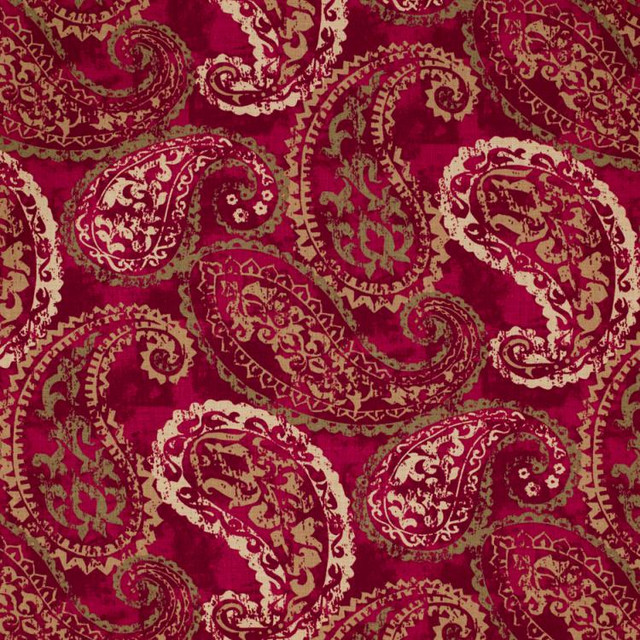 RM CoCo Fabric La Scala Vintage Red Inspired Living Vol 9 100% Cotton - Dry clean only Horizontal: 27 and Vertical: 27 54 - My Fabric Connection -