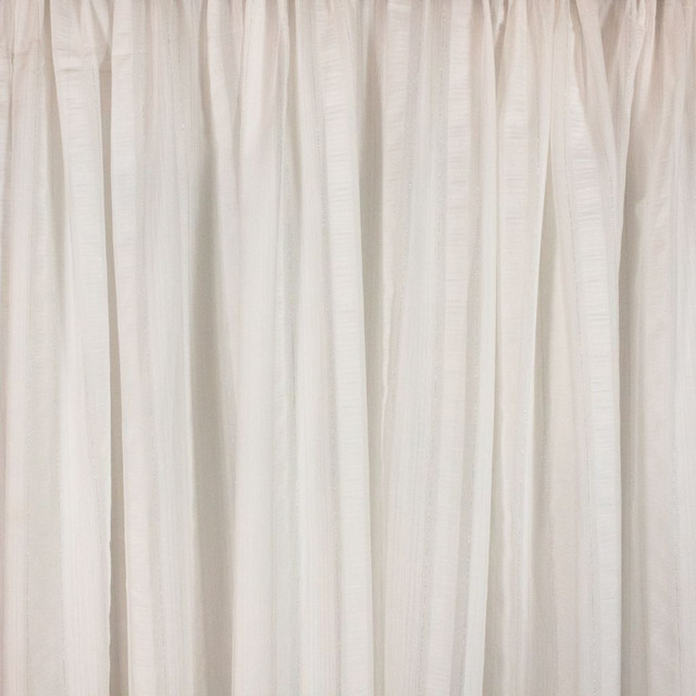 RM CoCo Fabric Vistadale Silver White Sheer Indulgence Regular Book 100% Polyester See Sample 0 Horizontal: 40 110 - My Fabric Connection -