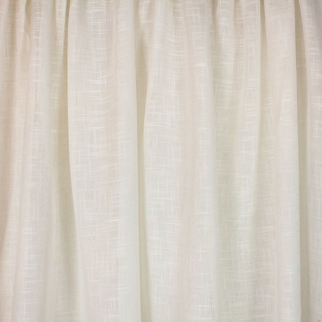 RM CoCo Fabric Whitehall White Light Sheer Indulgence Regular Book 100% Polyester See Sample 0 Horizontal: 00 110 - My Fabric Connection -