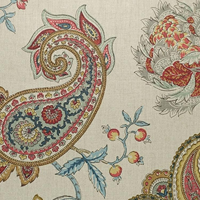 RM CoCo Fabric Seven Gables Patina Cottage To Castle - Wesco 100% LINEN - Dry clean only Horizontal: 27 and Vertical: 25 55 - My Fabric Connection -