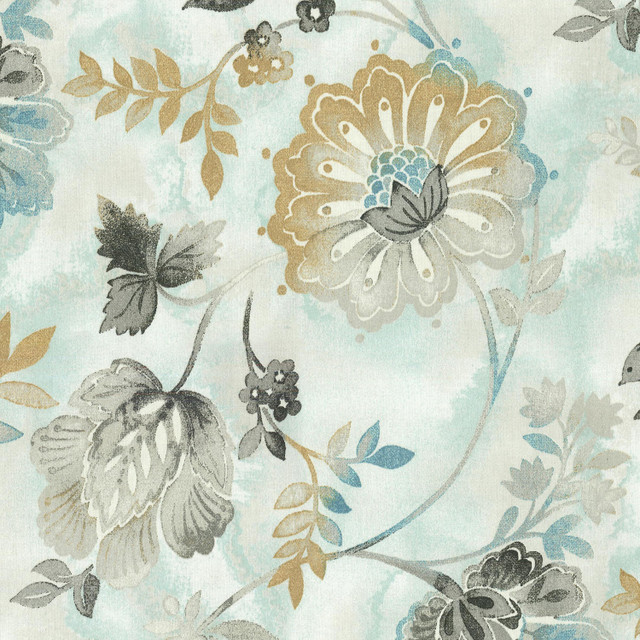 Kelly Ripa Home Fabric Light-Hearted Spa 550140 WALKING ON AIR 100% Cotton U.S.A. Wyzenbeek 9,000 Horizontal: 13.50" and Vertical: 27.00" 54" - My Fabric Connection -