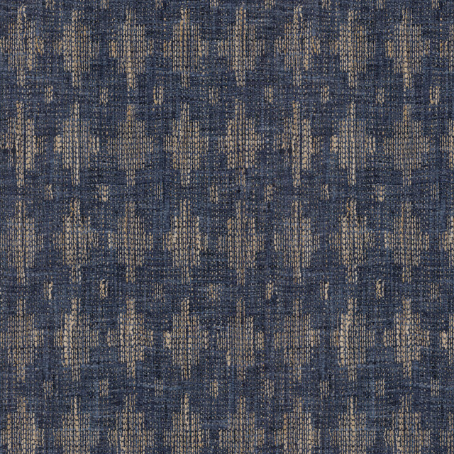 PKL Studio Fabric Seri Basket Denim 408280 CULTURAL EXCHANGE I 100% Polyester INDIA Wyzenbeek 51,000 Horizontal: 1.50" and Vertical: 2.50" 54" - My Fabric Connection -