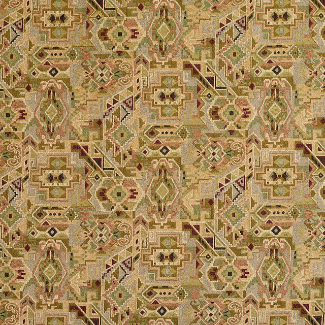 Charlotte Fabric 1951 Aztec Ring book page #23A 60% Cotton, 40% Polyester Asia Exceeds 100,000 Wyzenbeek Rubs (Heavy Duty) Horizontal: 19" x Vertical: 14" 54 Inches - My Fabric Connection -