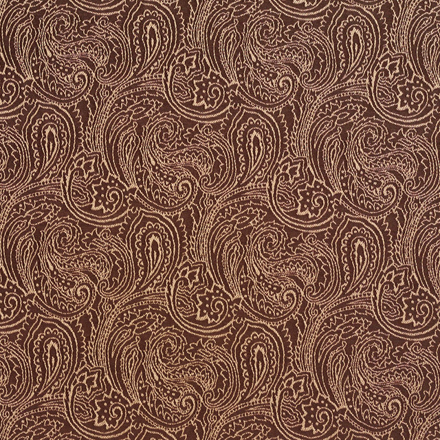 Charlotte Fabric 2630 Sable/Paisley Uptown Jacquards VI 100% Woven Polyester Asia Exceeds 70,000 Wyzenbeek Rubs (Heavy Duty) Horizontal: 6.75 " x Vertical: 7.5" 54 Inches - My Fabric Connection -