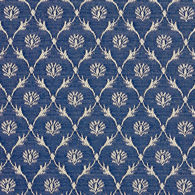 Charlotte Fabric 2636 Wedgewood/Trellis Uptown Jacquards VI 100% Woven Polyester Asia Exceeds 70,000 Wyzenbeek Rubs (Heavy Duty) Horizontal: 1.5" x Vertical: 1.5" 54 Inches - My Fabric Connection -