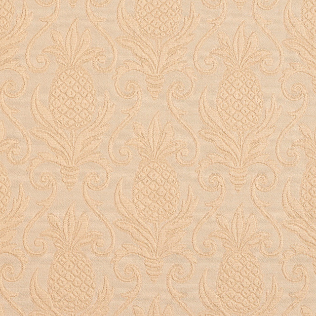 Charlotte Fabric 5526 Natural/Pineapple Enchanted Gardens 75% Cotton, 25% Polyester Asia Exceeds 70,000 Wyzenbeek Rubs (Heavy Duty) Horizontal: 7.0" x Vertical: 7.5" 54 Inches - My Fabric Connection -