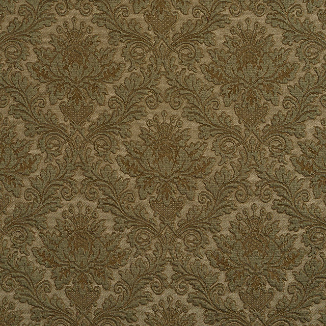 Charlotte Fabric 5542 Sage/Cameo Enchanted Gardens 75% Cotton, 25% Polyester Asia Exceeds 70,000 Wyzenbeek Rubs (Heavy Duty) Horizontal: 7" x Vertical: 7" 54 Inches - My Fabric Connection -